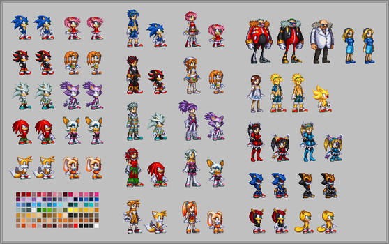 Modern Sonic sprites retexturizado V1 by Drygs on DeviantArt