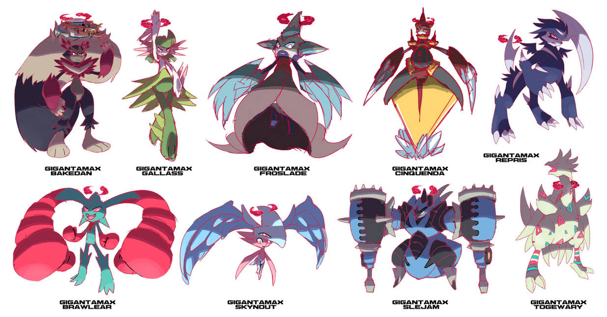 gigantamax sketch dump by Cylent-Nite on DeviantArt