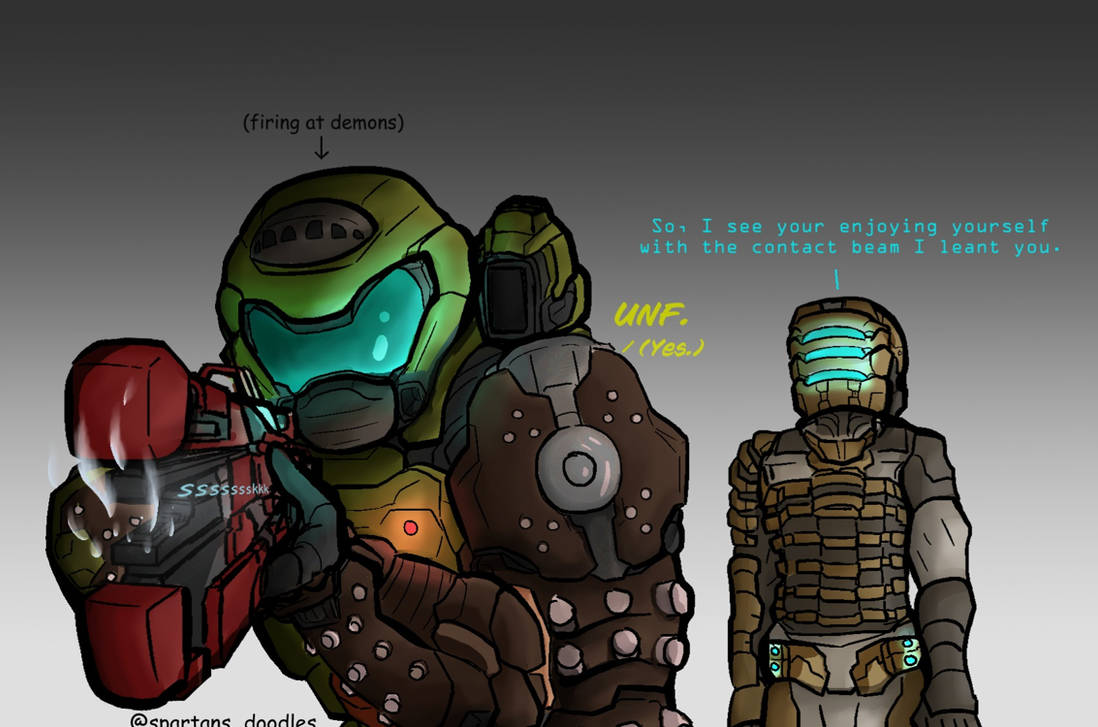 Doom Slayer and Isaac hanging out. by SpartansDoodles on DeviantArt