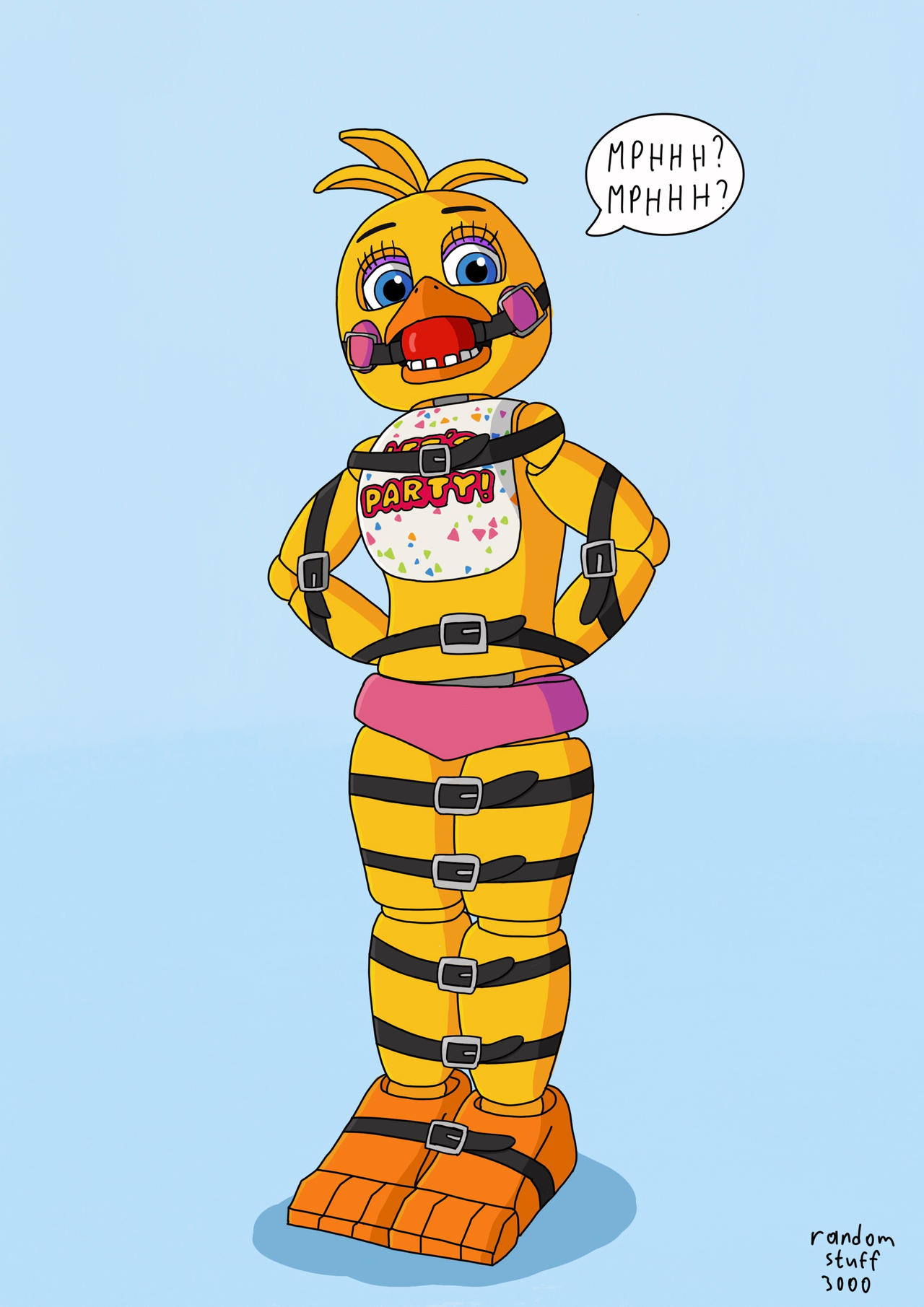Deviantart Request From Randomstuff3000 Toy Chica tied up and gagged by randomstuff3000 on DeviantArt