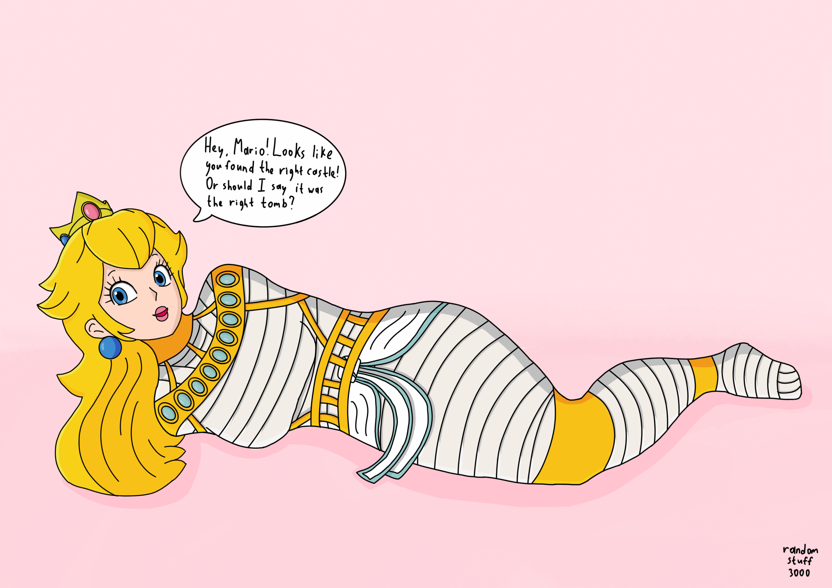 Deviantart Request From Randomstuff3000 Princess Peach mummified by randomstuff3000 on DeviantArt