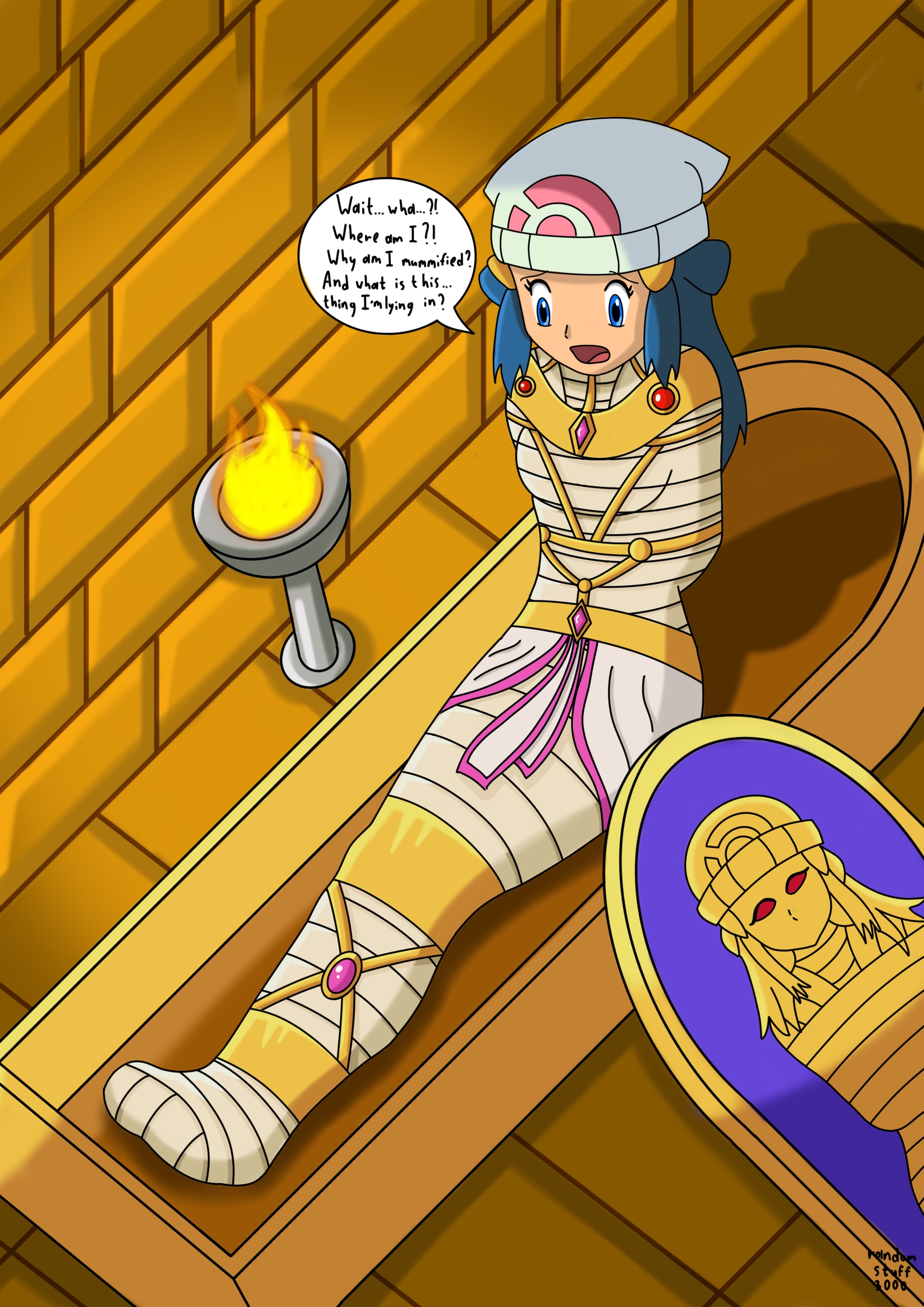 Deviantart Request From Randomstuff3000 Dawn mummified by randomstuff3000 on DeviantArt