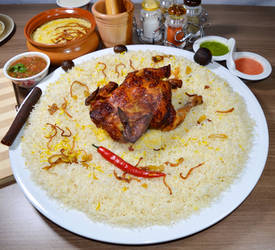 Chicken peryani with rice