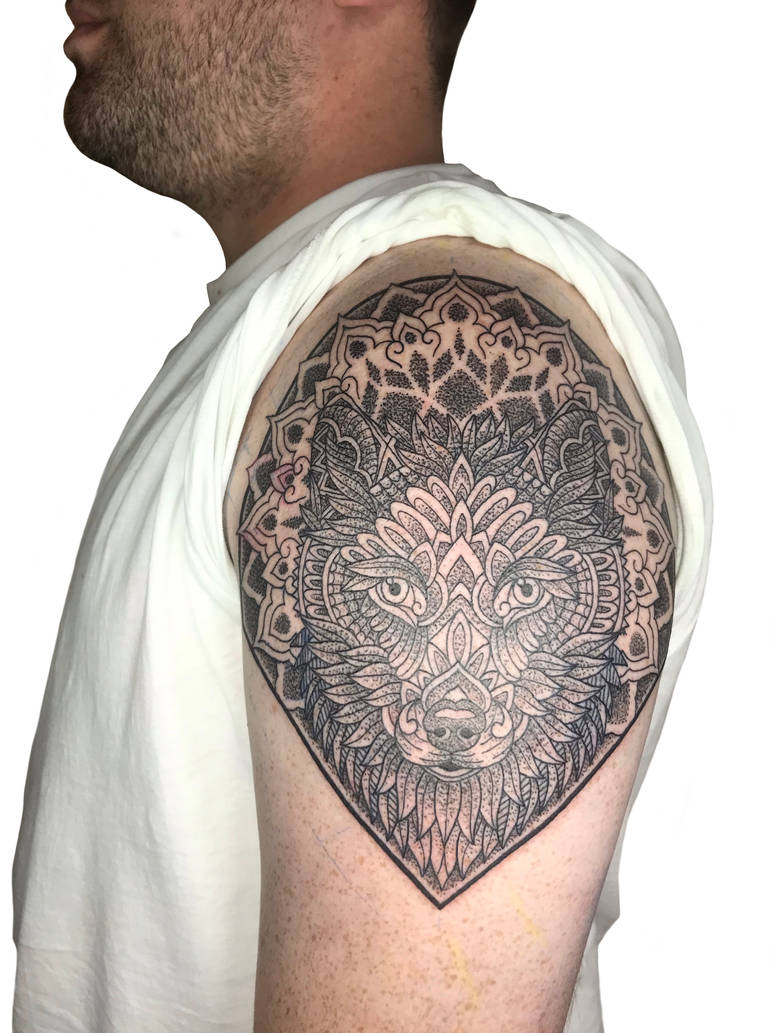 Dotwork Mandala Wolf Tattoo by thelittlebocreep on DeviantArt