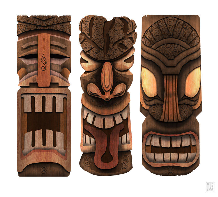 Tiki designs by muzski on DeviantArt
