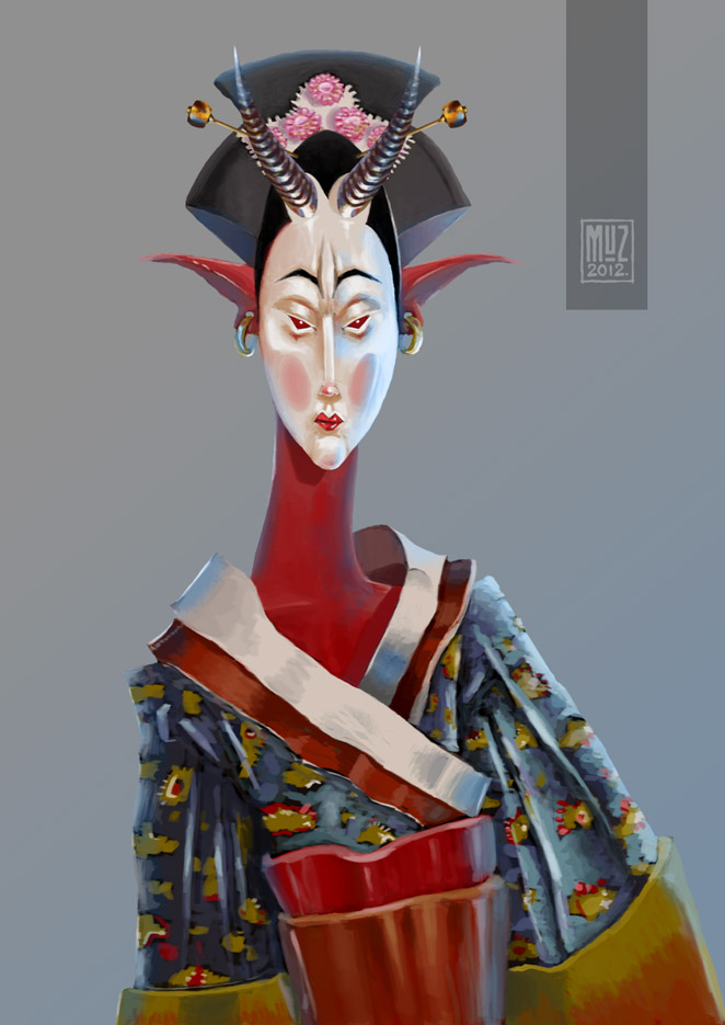 demon geisha chick redux