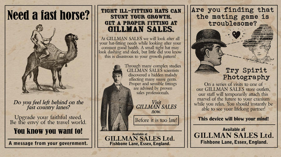 Three Adverts by muzski Three Adverts by muzski