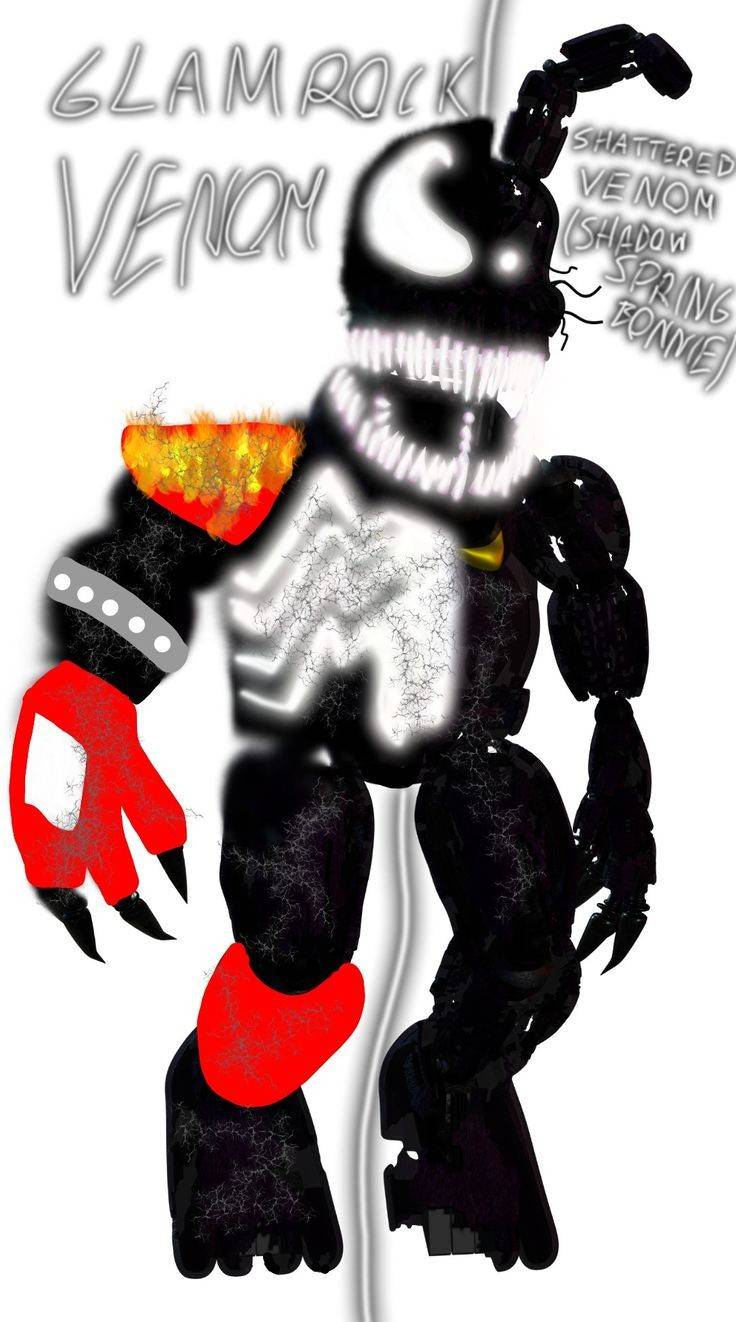 Glamrock Venom/shattered venom Shadow Springbonnie by CapNike on DeviantArt