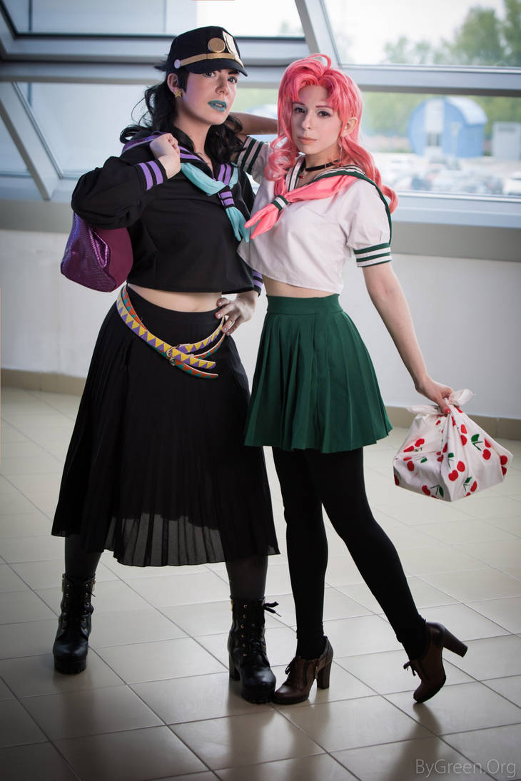 JJBA - JOTARO AND KAKYOIN !FEMALE by SaikoCosband on DeviantArt