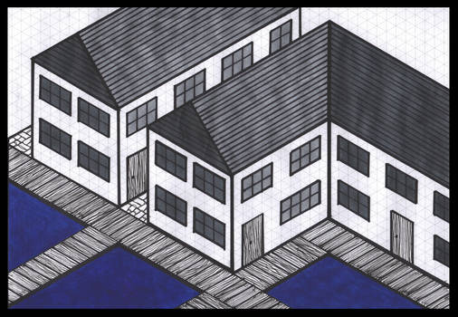 Isometric Lodging Houses Colour