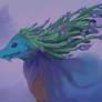 Peacock Dragon within the Clouds -  Contest Entry