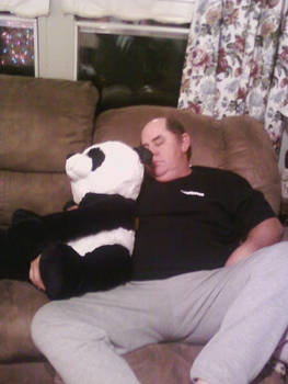 He Fell asleep... With the panda.