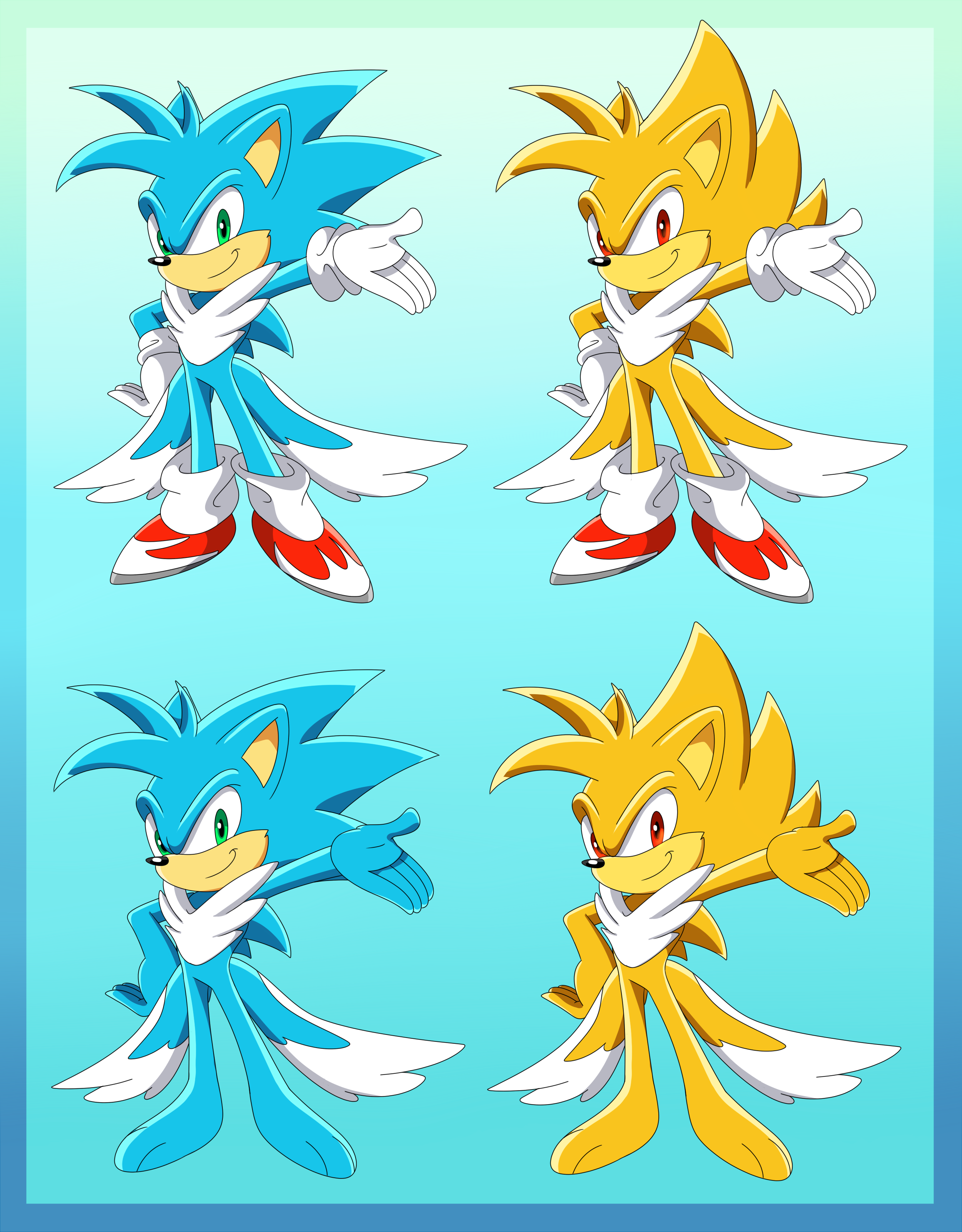 Super Sonic and Super Tails by ShadowLifeman on DeviantArt