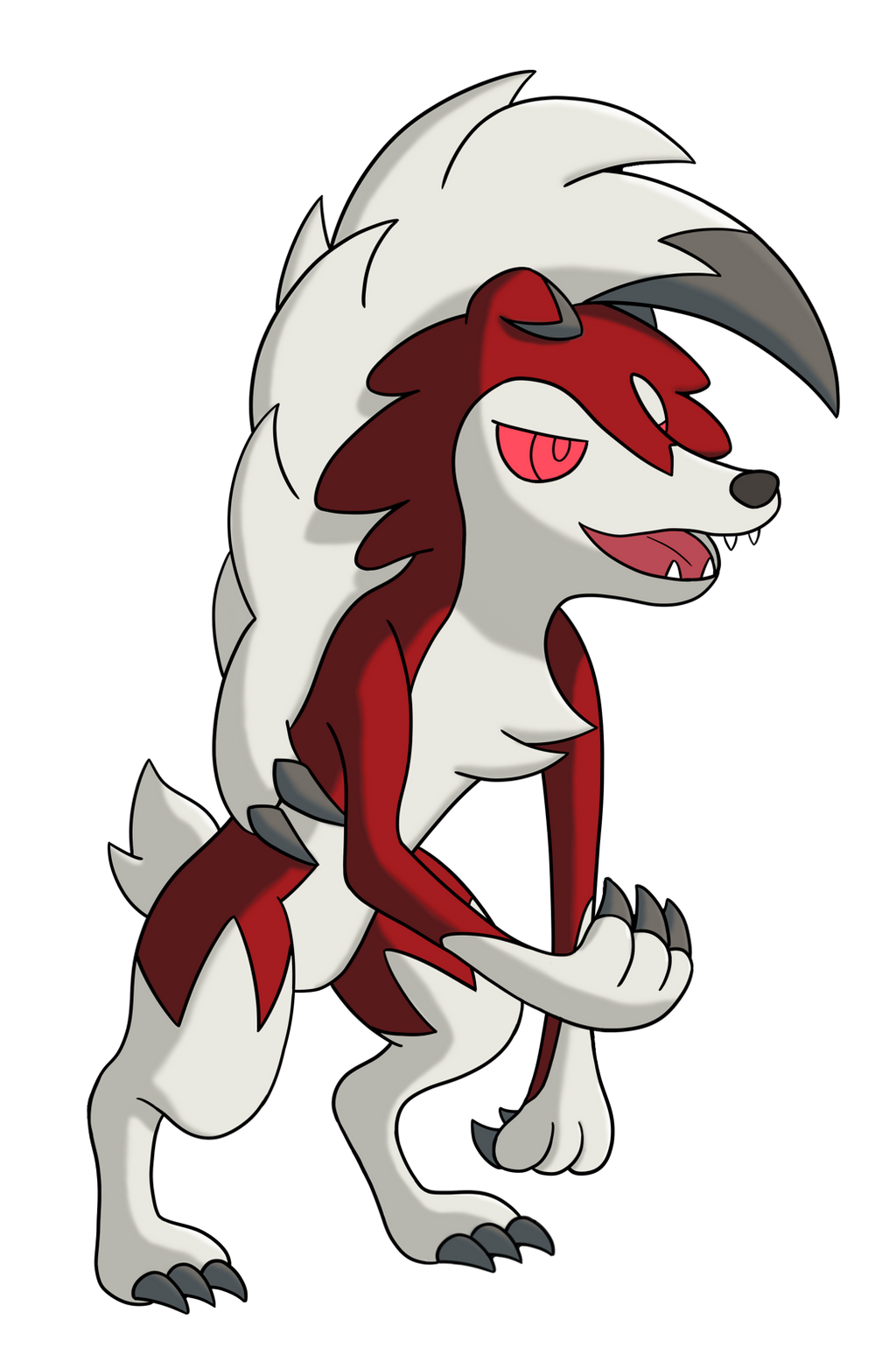 Lycanroc (Midnight Form) v.2 by AlphaGuilty on DeviantArt