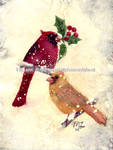 Christmas Cardinals by MaryLayton