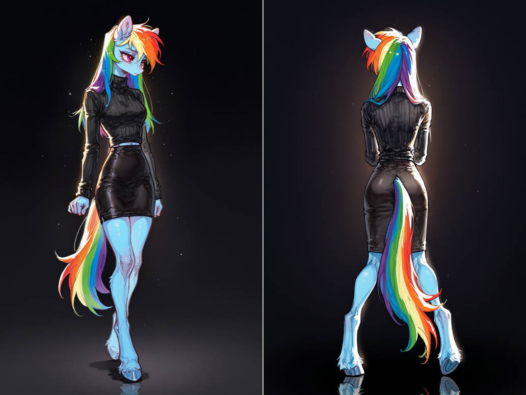 Mlp office series #2 - Rainbow Dash (AI ART) 1/4 by wetarrt on DeviantArt