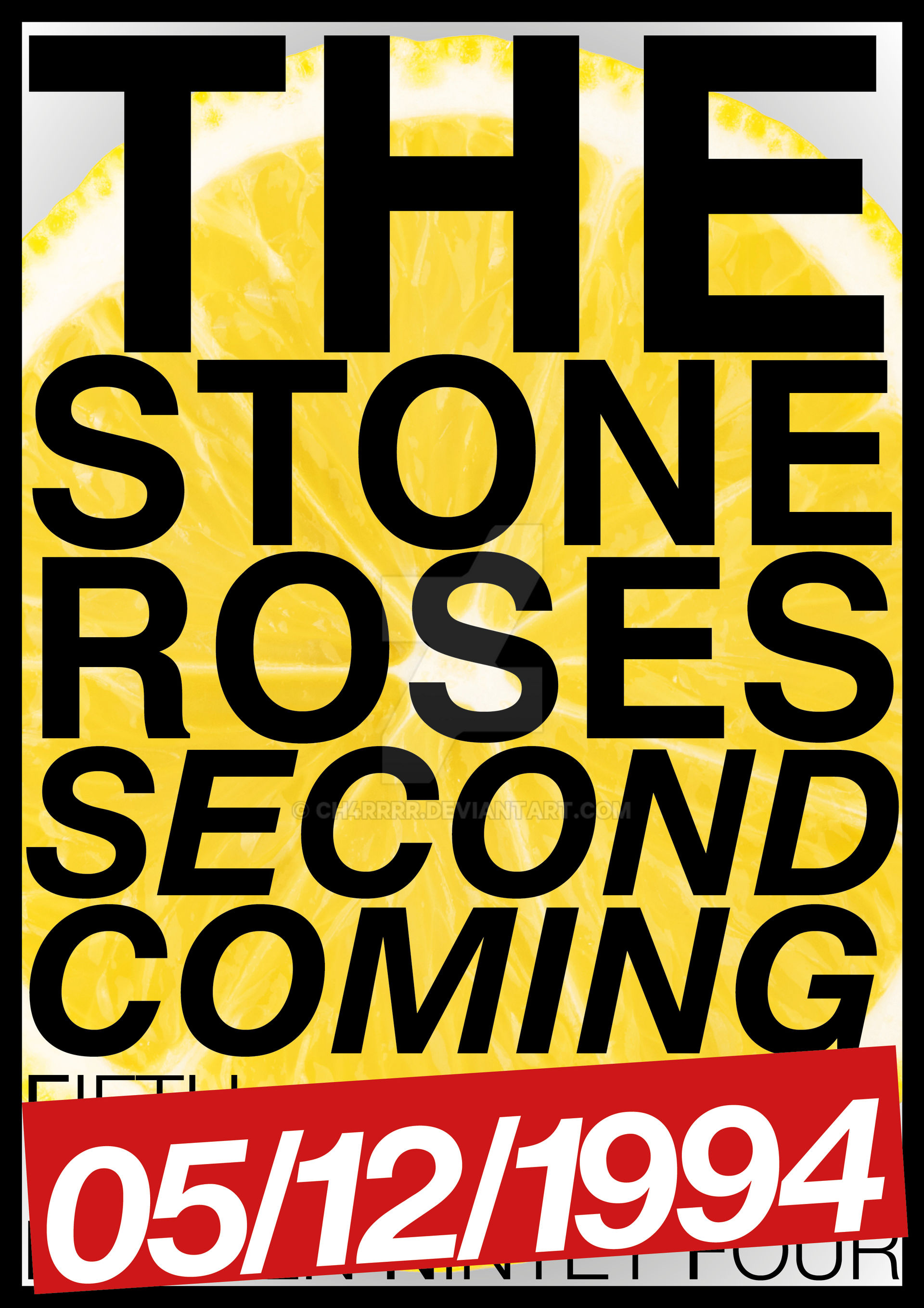 Stone Roses Symbols The Stone Roses Logo Stone Roses Lemon Glossy Sticker Ómra Creative