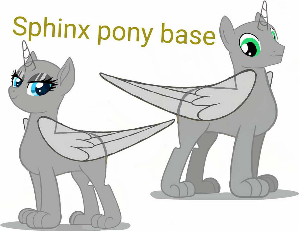Sphinx pony base by giantfox on DeviantArt