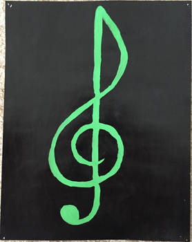 Treble Clef Simple Wall Painting