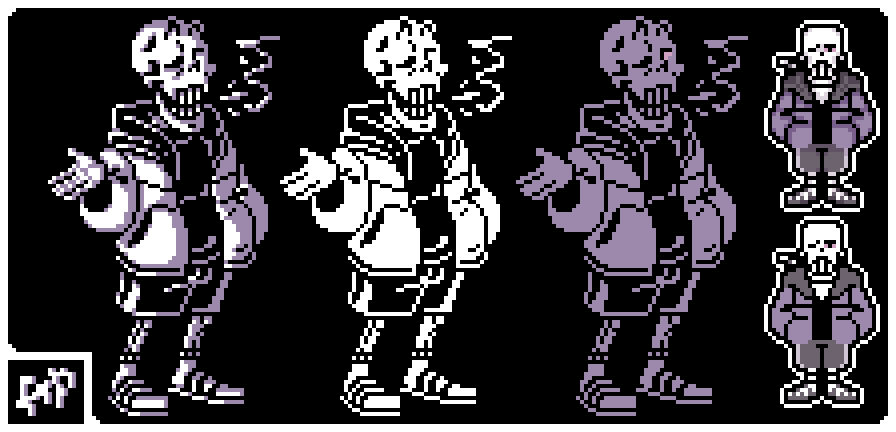 Swapfell Papyrus Sprites By Apricoskaart On Deviantart