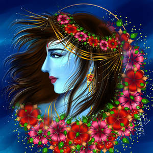 Shri Krishna divine art sumaiya art 