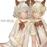 Bisque doll twins