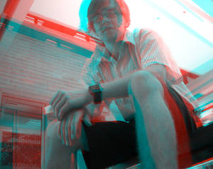 Anaglyph of friend