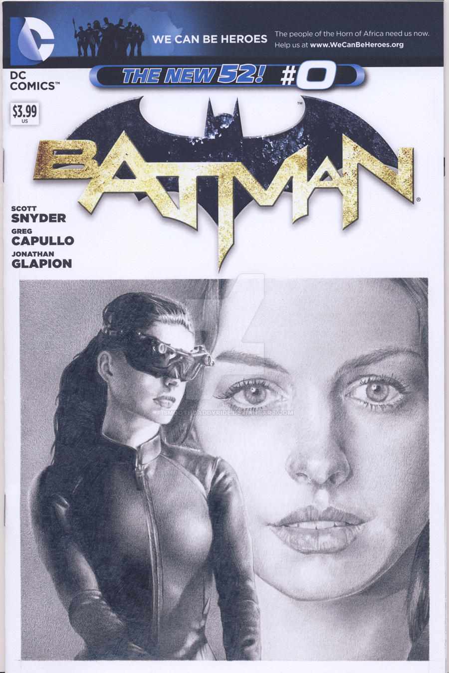 Catwoman blank sketch cover commission