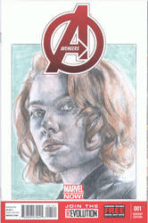 Black Widow blank sketch cover