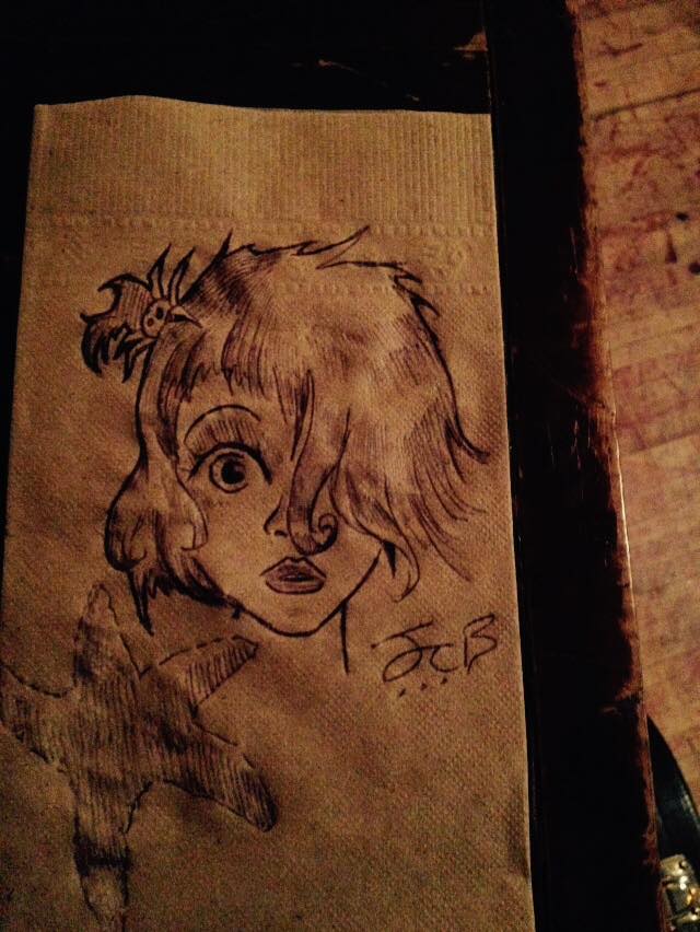 Napkin Art - The Beach