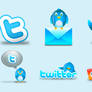 Twitter Icon Set - Fluzzy