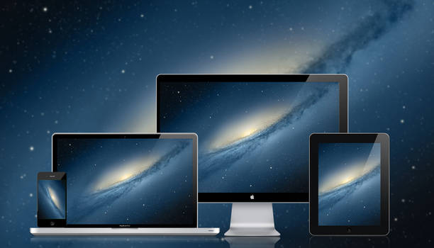 Mac OSX Mountain Lion Galaxy Desktop Wallpaper