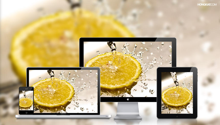 Splash of lemon Wallpaper by hongkiat