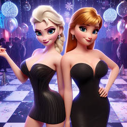 Elsa and Anna HappyNewYear2024 2