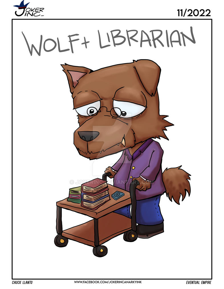 Library Display Wolves Wolf Librarian by Jokerinc on DeviantArt