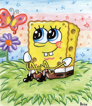 Spongebob and butterfly :)