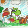 Yoshi and the Poochy family