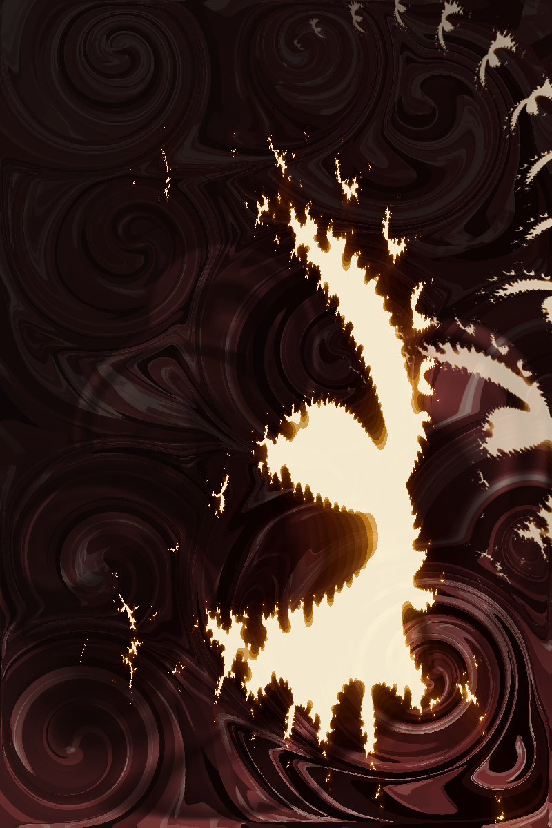 Fractal Dragons in the Fire Sky