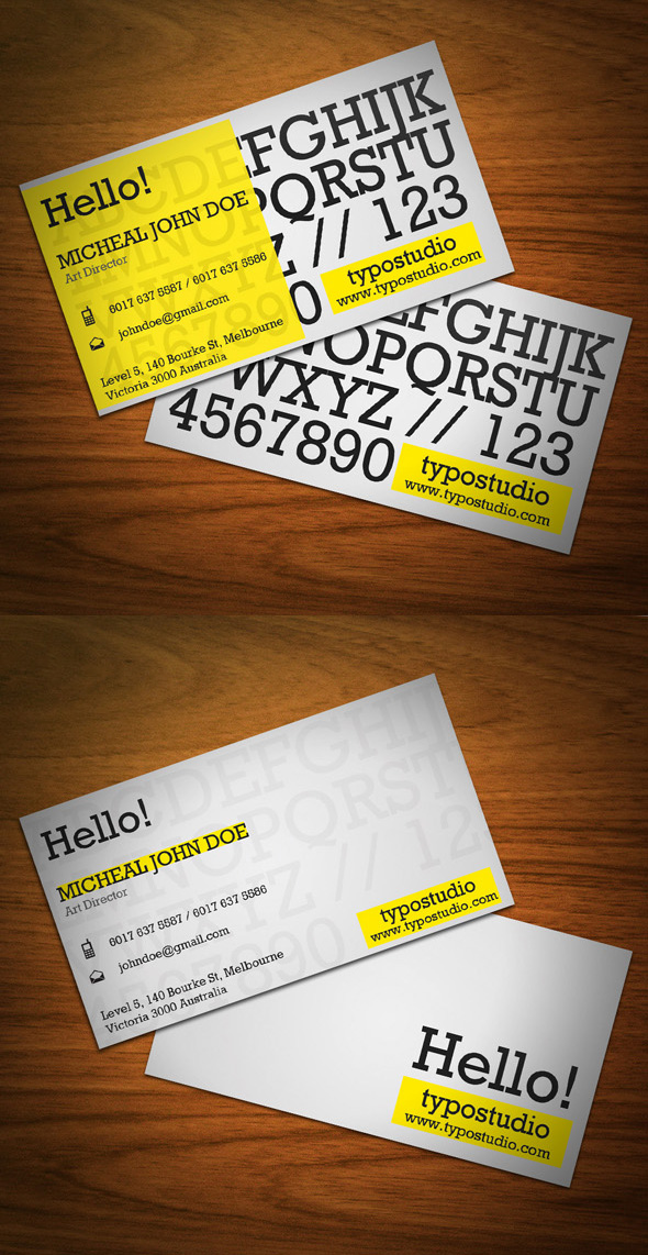 Alphabet Business Card