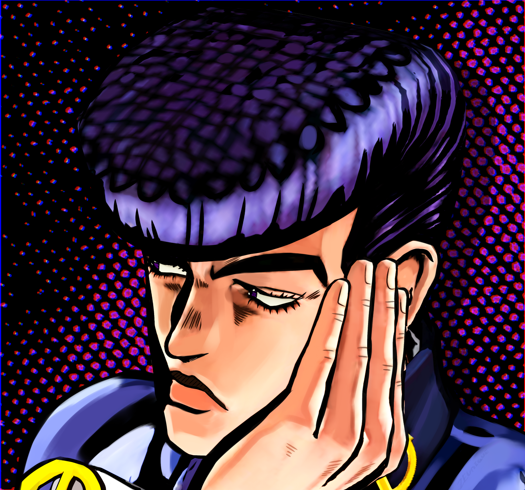 Fanart] [SFM] Josuke sitting pose from the last chapter.But no matter how  hard I tried something is off. : r/StardustCrusaders