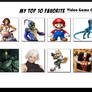 My Top 10 Favorite Video Game Characters Meme