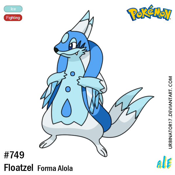 Floatza Floatzel forma Alola by Urbinator17 on DeviantArt