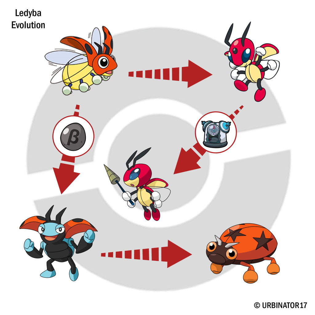 Ledtba Evolution Ledyba Evolution by Urbinator17 on DeviantArt