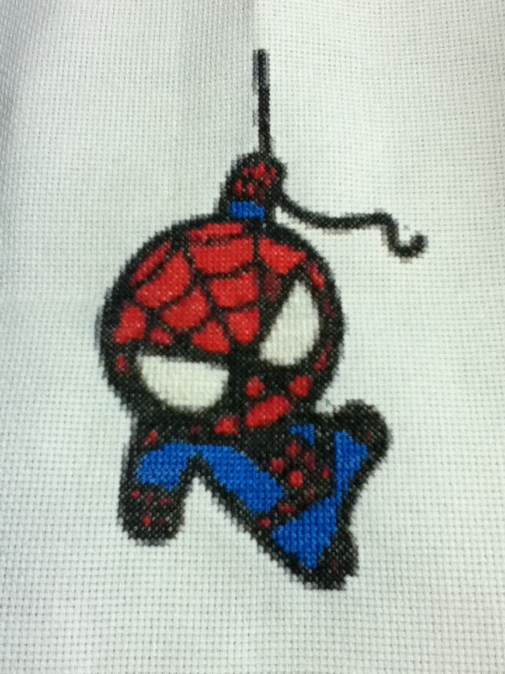 Chibi Spiderman Cross Stitch