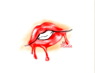 Blood lips