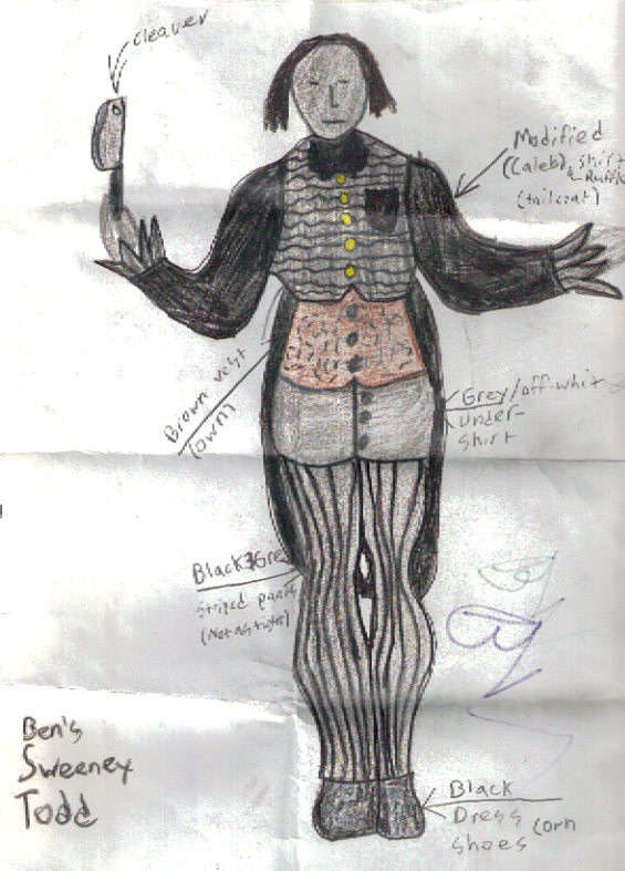 Sweeney Todd Costume Sketch