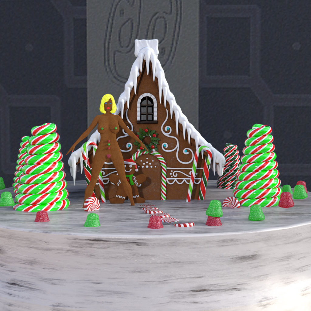Gingerbread Scene by creativeguy59 on DeviantArt