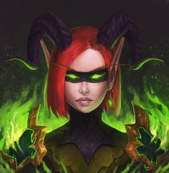 Demon hunter portrait