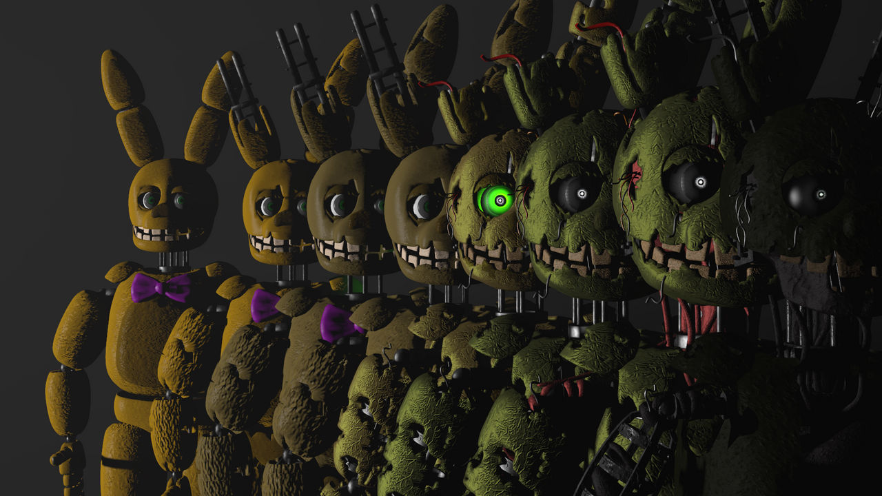 Evolution Spring Trap Deviantart Springbonnie-Springtrap Evolution by Lukarcadamas on DeviantArt