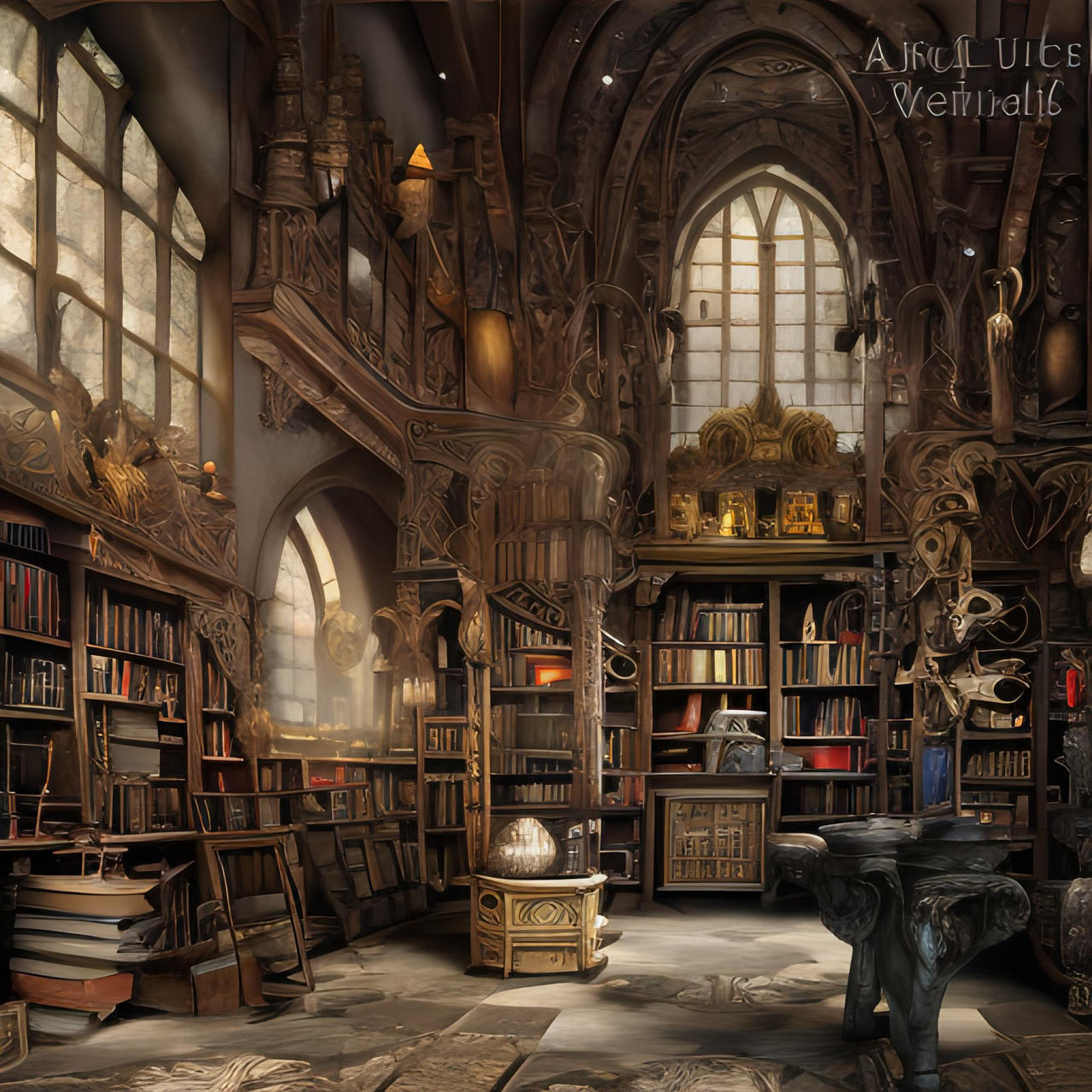 Mage's Library by saralgam1980 on DeviantArt